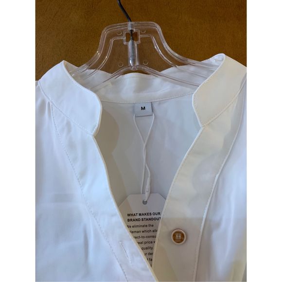 White Crisp Blouse #summer blouse - Picture 3 of 8